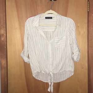 Ivanka Trump striped button down top